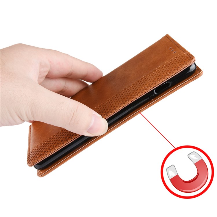 Vintage Style Leather Wallet Casing for Xiaomi Mi 9 Pro 5G - Brown-6