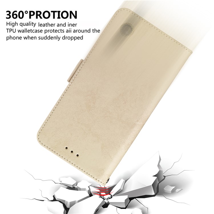 Retro High Quality Leather Wallet Cover for Xiaomi Redmi Note 8 - Gold-6