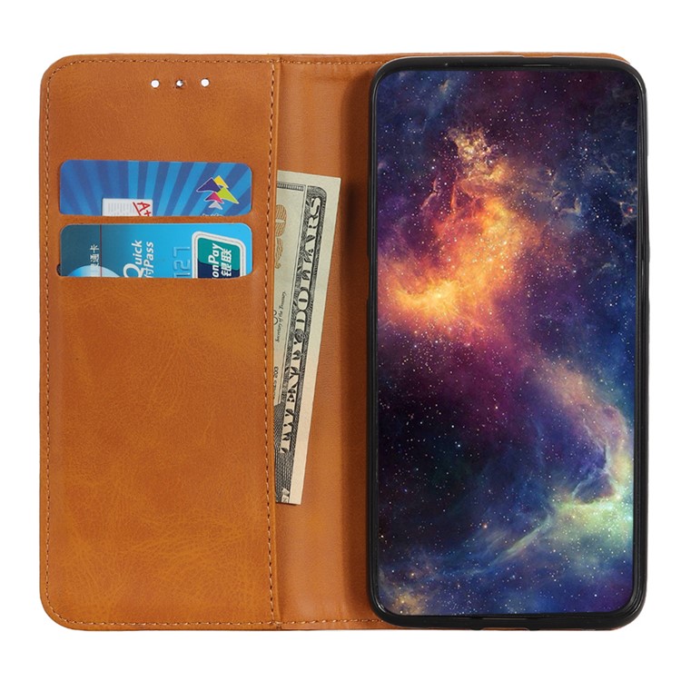 Split Leather Auto-absorbed Covering for Xiaomi Redmi 8A - Brown-3