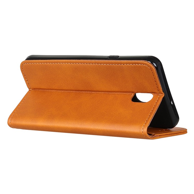Split Leather Auto-absorbed Covering for Xiaomi Redmi 8A - Brown-8