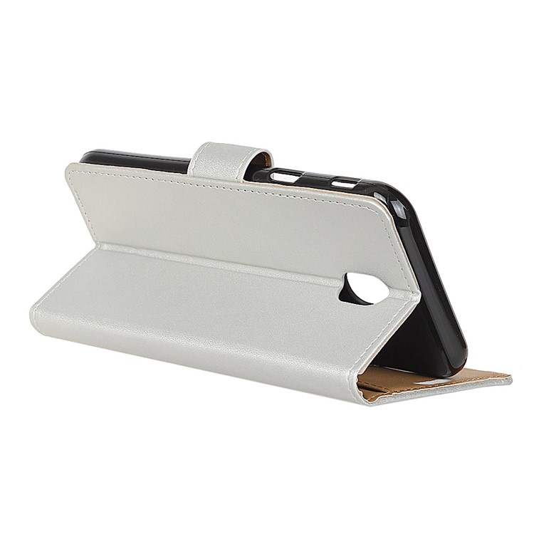Wallet Leather Stand Shell Cover Case for Xiaomi Redmi 8A - Silver-9