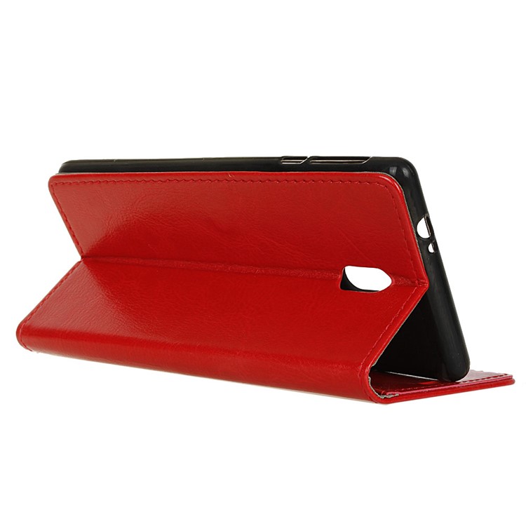 For Xiaomi Redmi 8A Crazy Horse Skin Leather Cover - Red-10