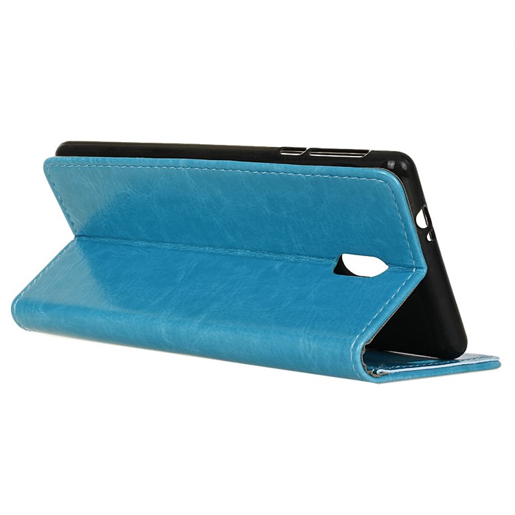 For Xiaomi Redmi 8A Crazy Horse Skin Leather Cover - Blue-11