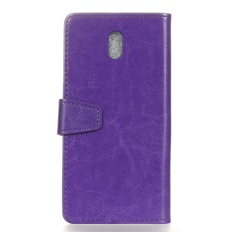 For Xiaomi Redmi 8A Crazy Horse Skin Leather Cover - Purple-10