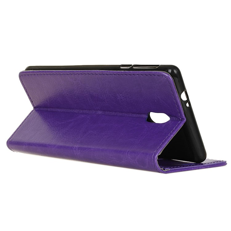 For Xiaomi Redmi 8A Crazy Horse Skin Leather Cover - Purple-11