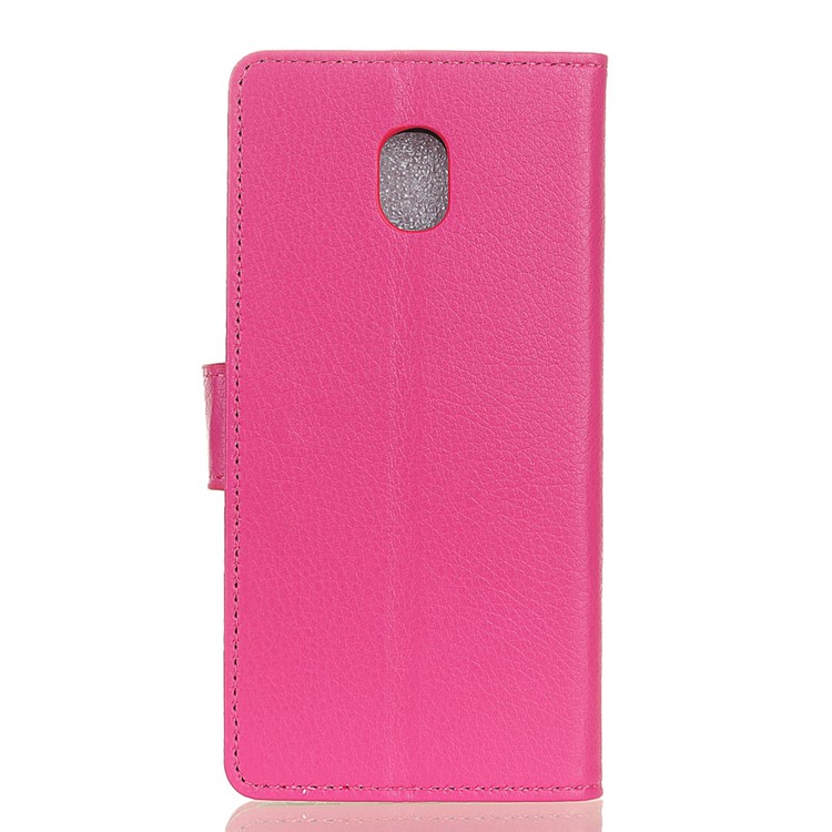 Classic Litchi Texture PU Leather Wallet Phone Shell for Xiaomi Redmi 8A - Rose-10