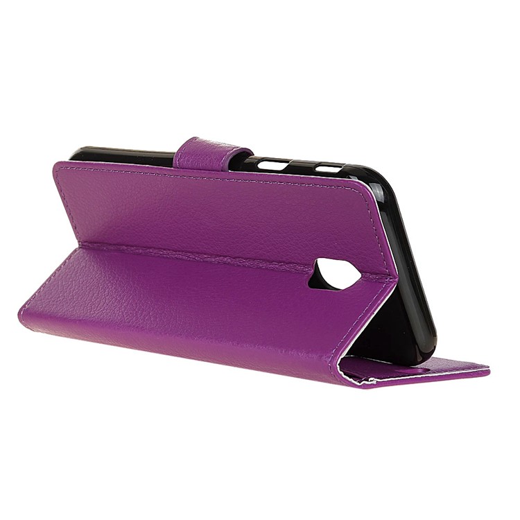 Classic Litchi Texture PU Leather Wallet Phone Shell for Xiaomi Redmi 8A - Purple-11