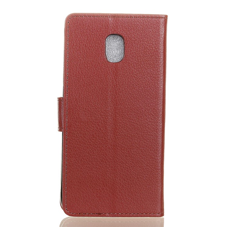 Classic Litchi Texture PU Leather Wallet Phone Shell for Xiaomi Redmi 8A - Brown-10