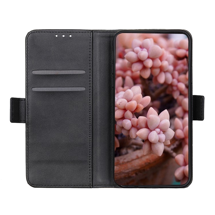 For Xiaomi Redmi 8A Magnetic Adsorption Leather Stand Wallet Phone Case Shell - Black-5