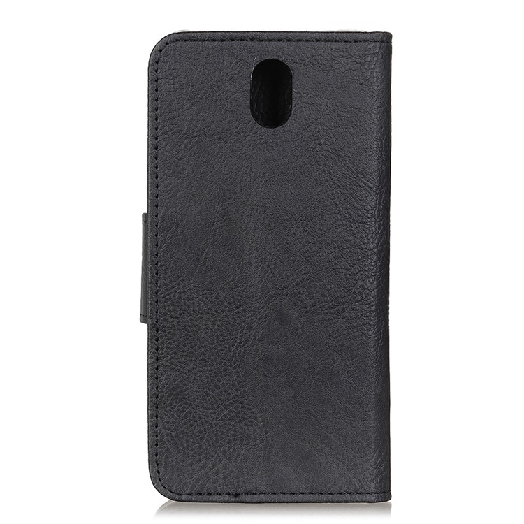 Litchi Skin PU Leather Wallet Stand Case for Xiaomi Redmi 8A - Black-9