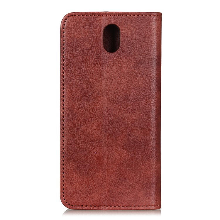 Auto-absorbed Litchi Texture Split Leather Wallet Case for Xiaomi Redmi 8A - Brown-7