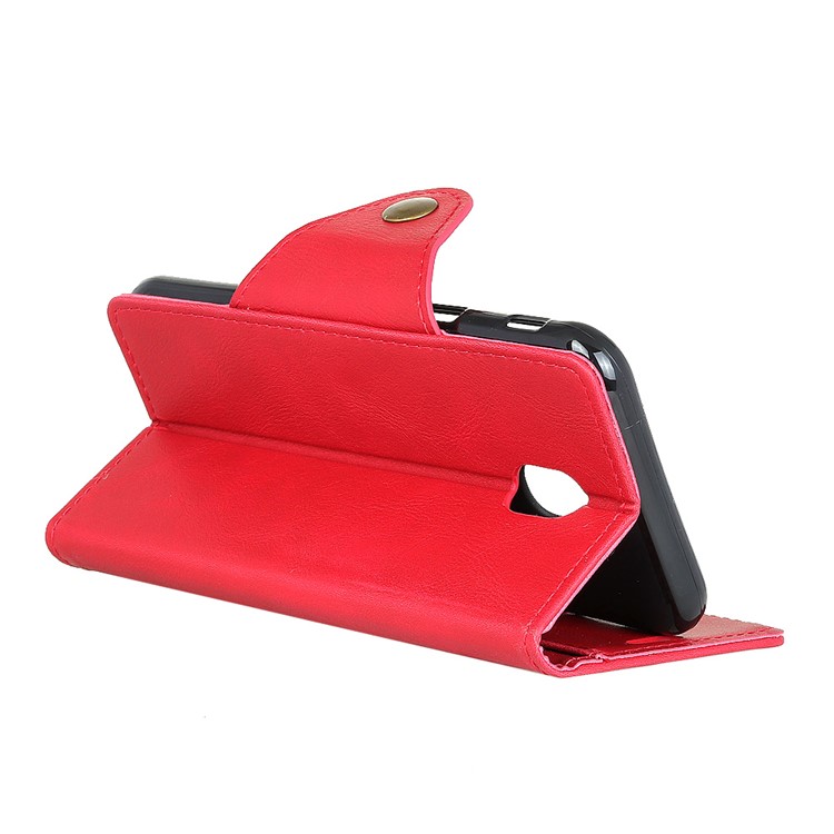 Wallet Leather Stand Case for Xiaomi Redmi 8A - Red-4