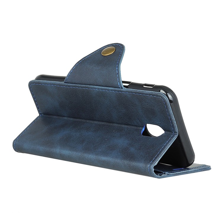 Wallet Leather Stand Case for Xiaomi Redmi 8A - Blue-4