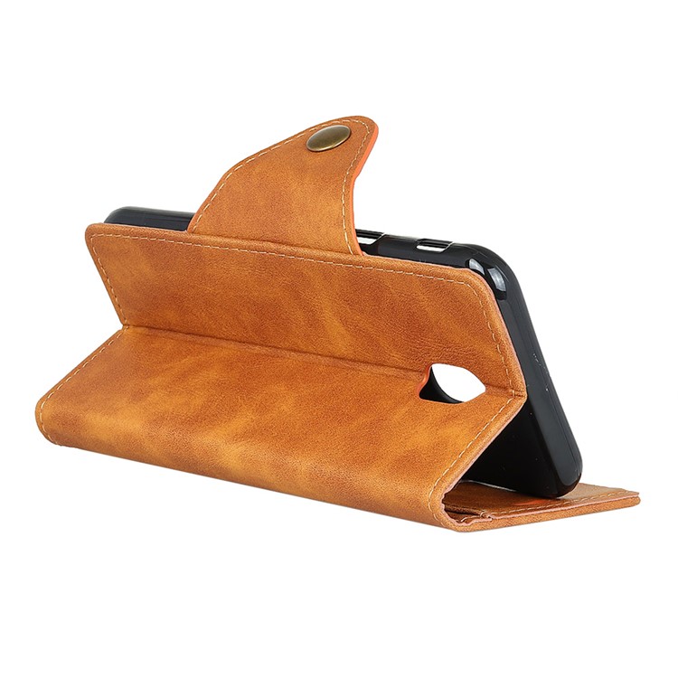 Wallet Leather Stand Case for Xiaomi Redmi 8A - Brown-4