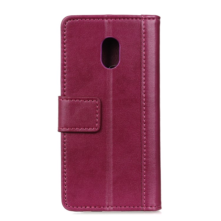 Wallet Leather Stand Case for Xiaomi Redmi 8A - Wine Red-3