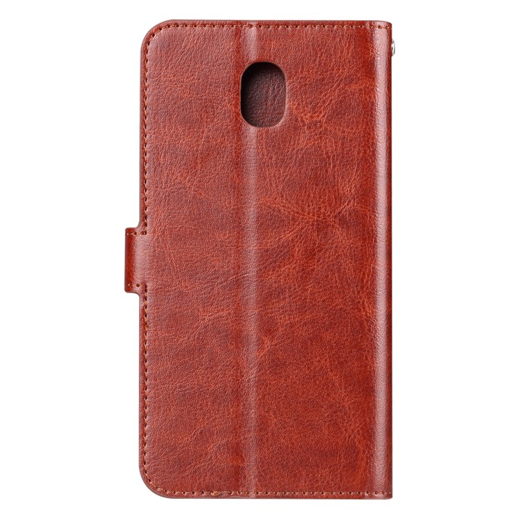 For Xiaomi Redmi 8A Crazy Horse Texture Wallet Stand Leather Casing Shell - Brown-3