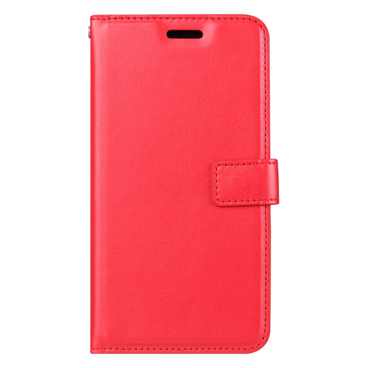 For Xiaomi Redmi 8A Crazy Horse Texture Wallet Stand Leather Casing Shell - Red-2