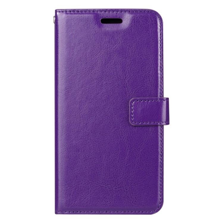 For Xiaomi Redmi 8A Crazy Horse Texture Wallet Stand Leather Casing Shell - Purple-2
