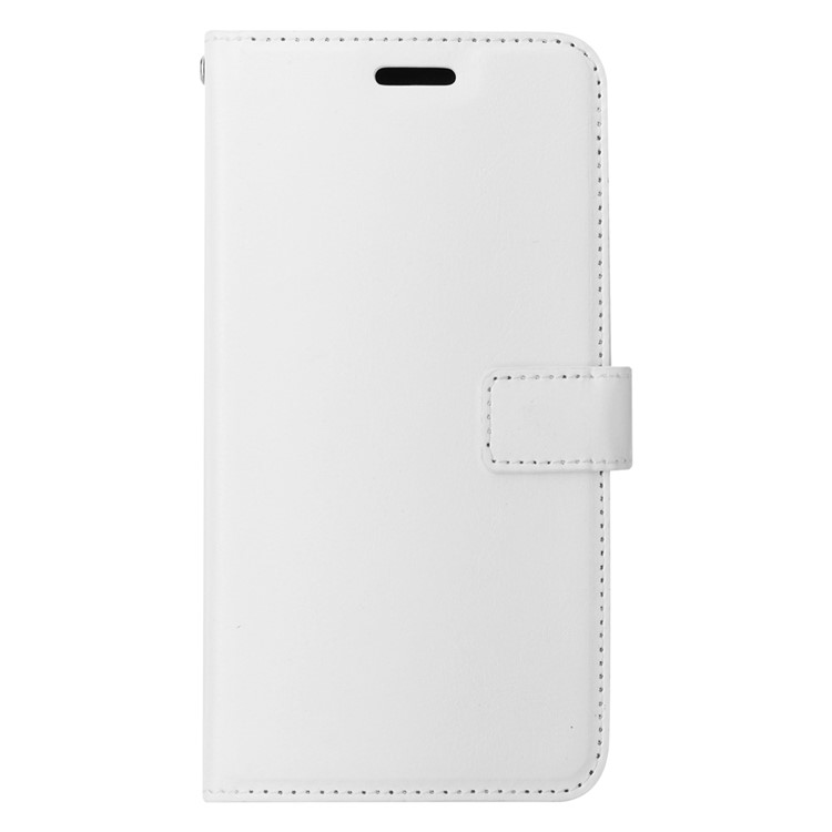Para Xiaomi Redmi 8A Crazy Horse Textura Carteira Ficar Shell Invólucro De Couro - Branco-2