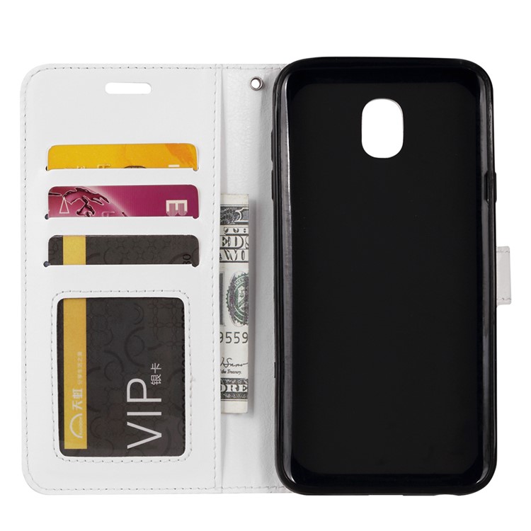 Para Xiaomi Redmi 8A Crazy Horse Textura Carteira Ficar Shell Invólucro De Couro - Branco-4