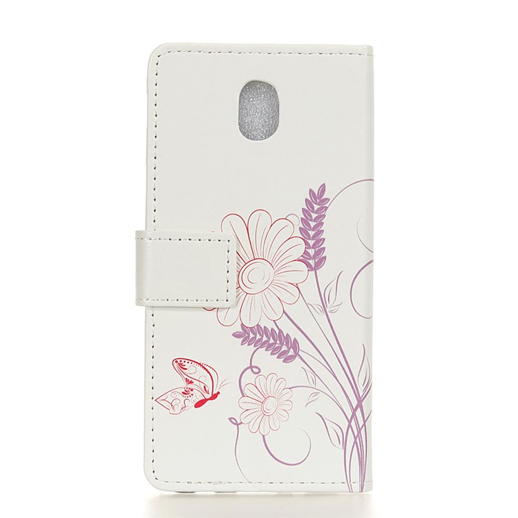 Pattern Printing Stand Leather Phone Case Protective Shell for Xiaomi Redmi 8A - Flower-4
