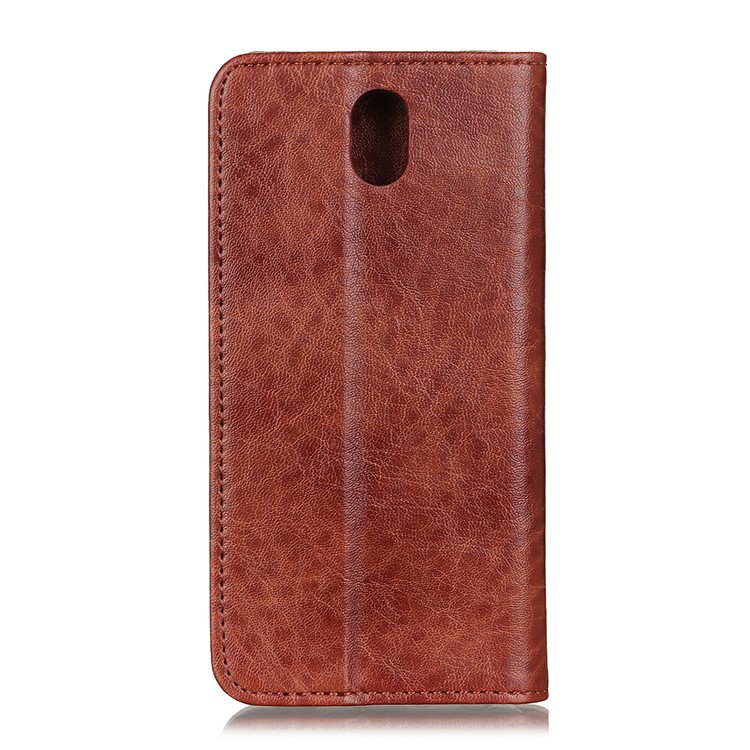 Auto-absorbed Crazy Horse Skin Leather Phone Cover with Stand Case for Xiaomi Redmi 8A - Brown-7