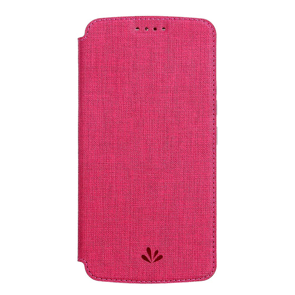 VILI DMX Cross Texture PU Leather Stand Case with Card Slot for Xiaomi Redmi Note 8 Pro - Rose-2