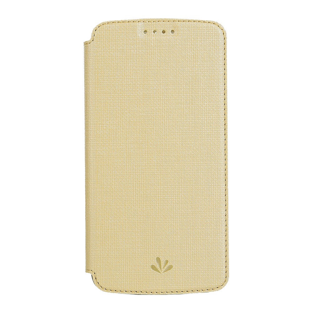VILI DMX Cross Texture PU Leather Stand Case with Card Slot for Xiaomi Redmi Note 8 Pro - Gold-2