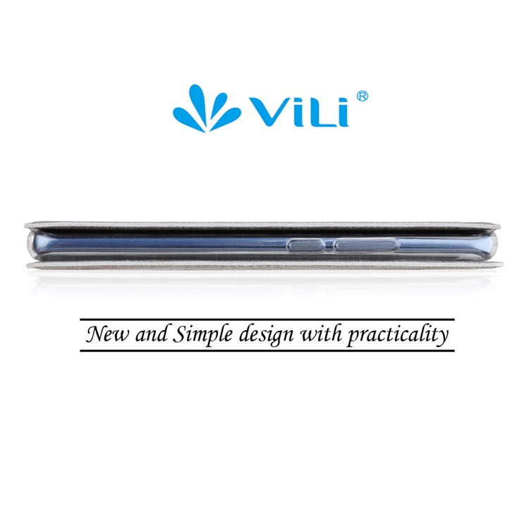 VILI DMX Cross Texture Leather Stand Case with Card Slot for Xiaomi Redmi Note 8 - Grey-11