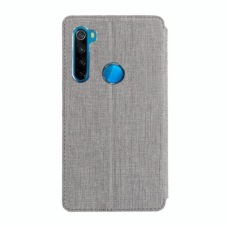 VILI DMX Cross Texture Leather Stand Case with Card Slot for Xiaomi Redmi Note 8 - Grey-15