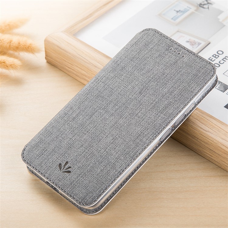 VILI DMX Cross Texture Leather Stand Case with Card Slot for Xiaomi Redmi Note 8 - Grey-18