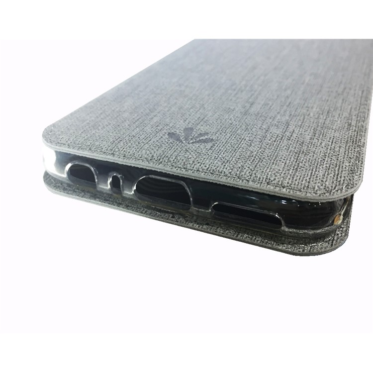 VILI DMX Cross Texture Leather Stand Case with Card Slot for Xiaomi Redmi Note 8 - Grey-9