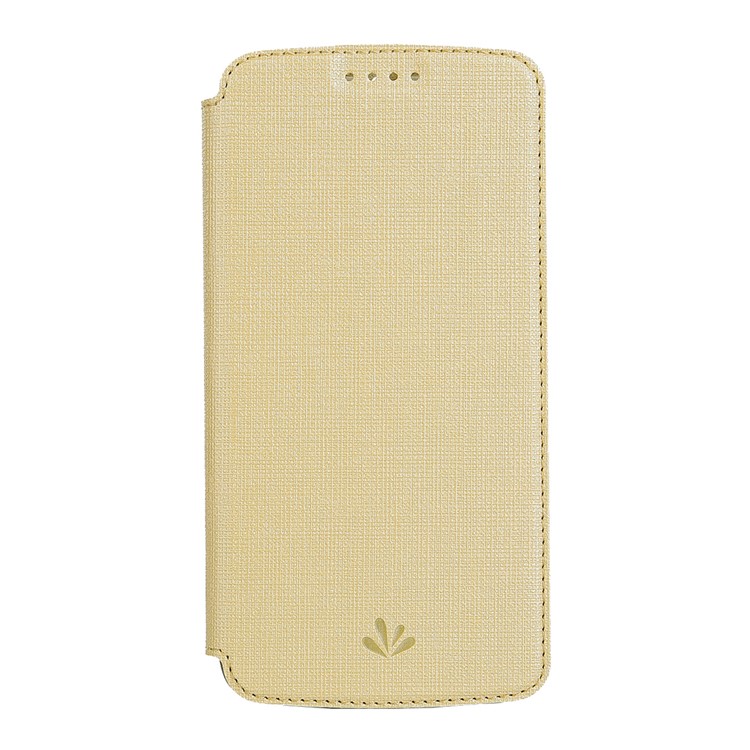 VILI DMX Cross Texture Leather Stand Case with Card Slot for Xiaomi Redmi Note 8 - Gold-2