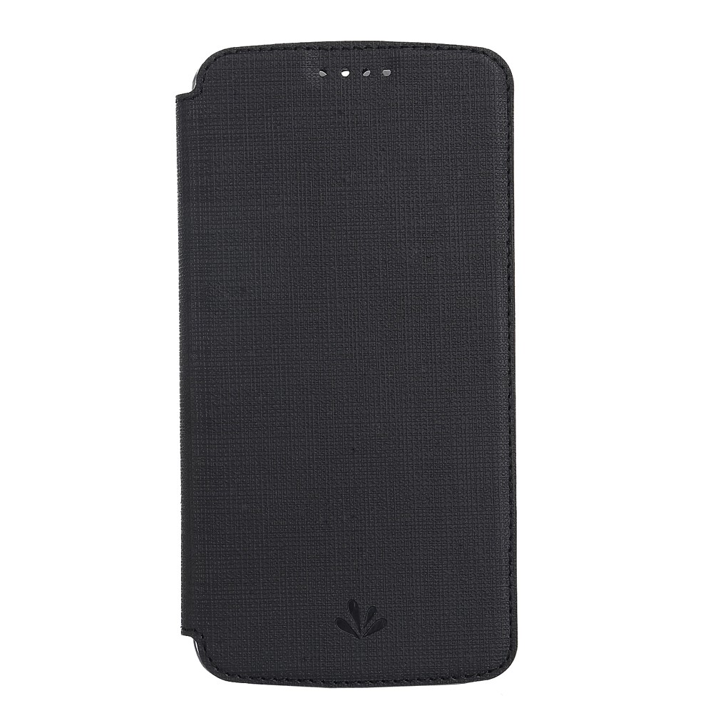 VILI DMX Cross Texture Leather Stand Case with Card Slot for Xiaomi Redmi Note 8 - Black-2