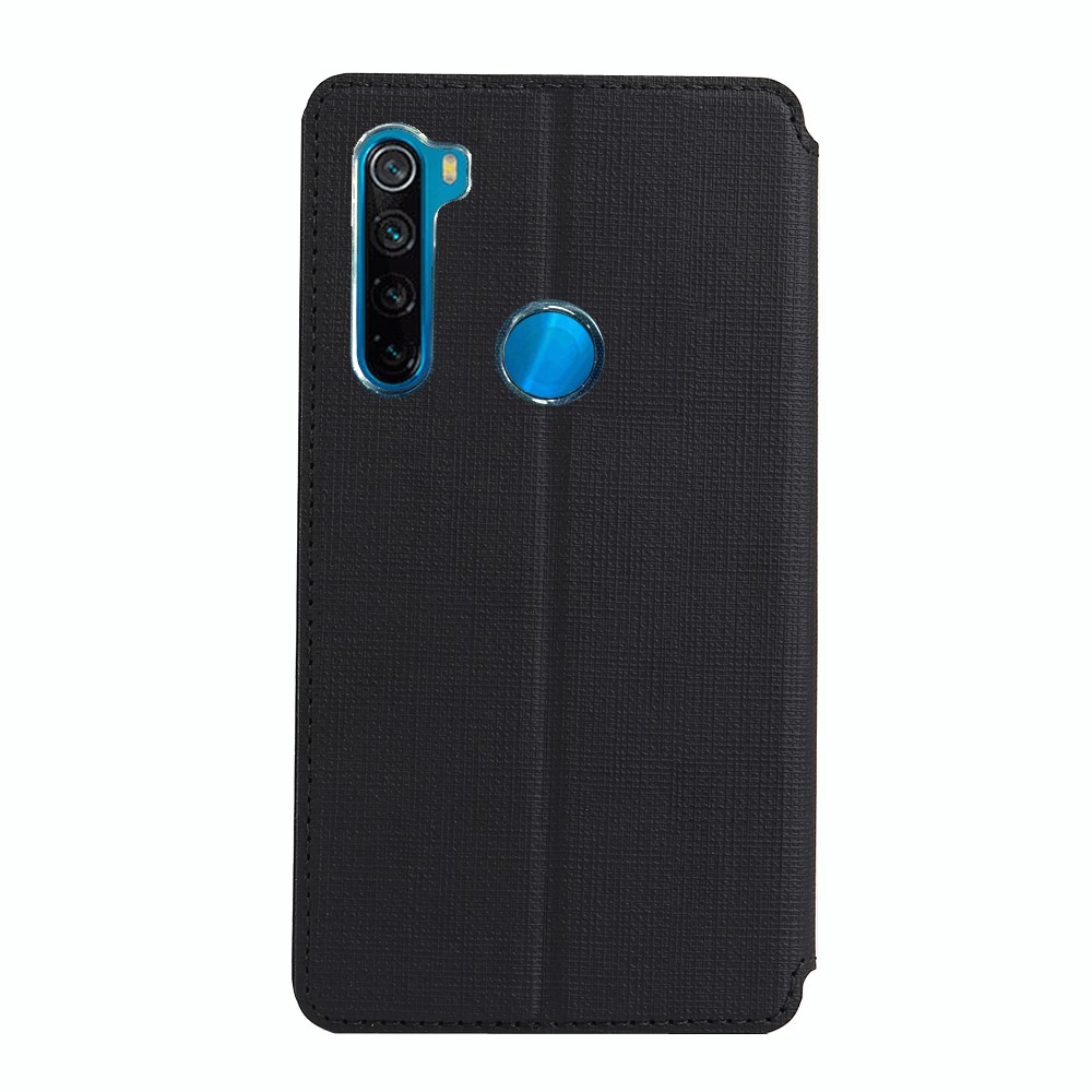 VILI DMX Cross Texture Leather Stand Case with Card Slot for Xiaomi Redmi Note 8 - Black-3