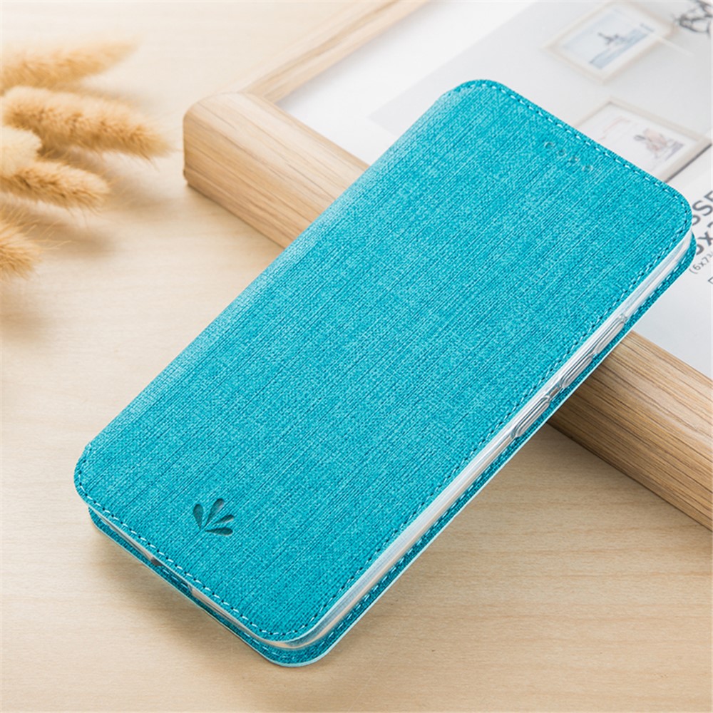 VILI DMX Cross Texture Leather Stand Case with Card Slot for Xiaomi Redmi Note 8 - Blue-5