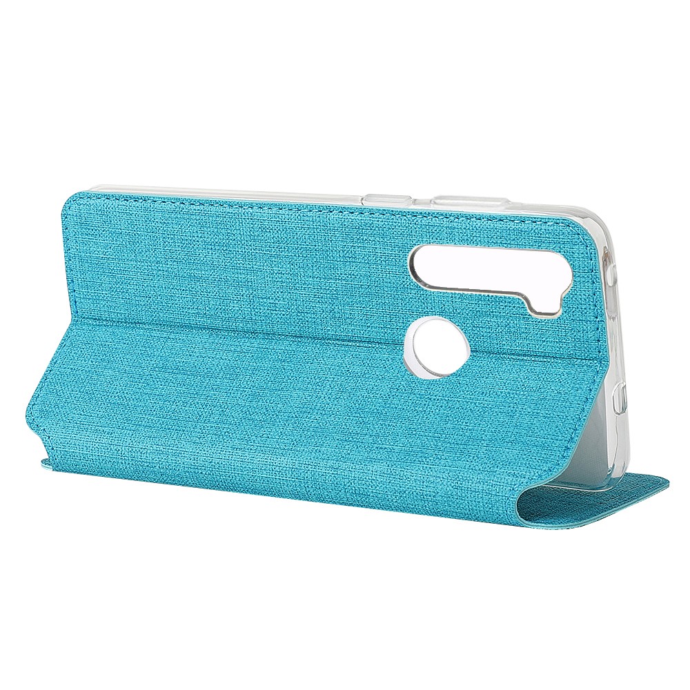 VILI DMX Cross Texture Leather Stand Case with Card Slot for Xiaomi Redmi Note 8 - Blue-6