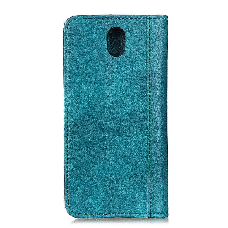 Auto-absorbed Litchi Texture Split Leather Wallet Stand Case for Xiaomi Redmi 8A - Green-3