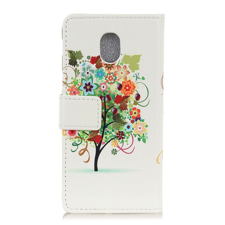 Pattern Printing Leather Wallet Case for Xiaomi Redmi 8A - Colorized Tree-2