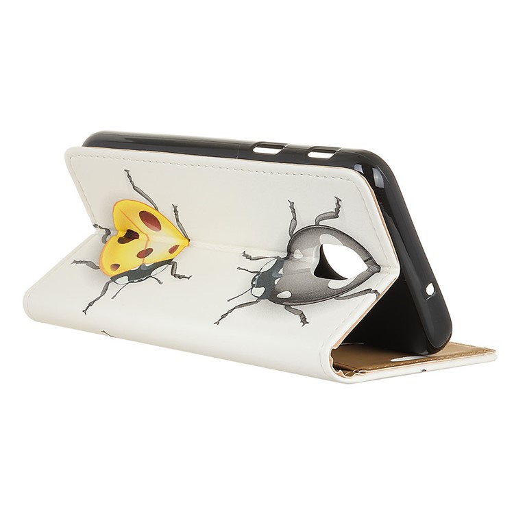 Pattern Printing Leather Wallet Case for Xiaomi Redmi 8A - Ladybug-5