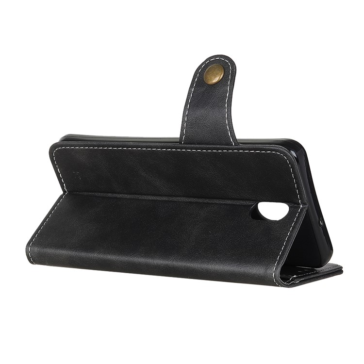 Caja Del Teléfono De La PU De Cuero S En Forma De Cartera Textura Para Xiaomi Redmi 8A - Negro-4