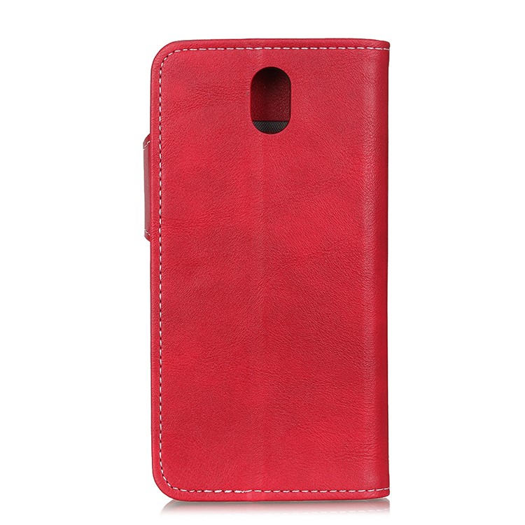 S-shape Textured Wallet PU Leather Phone Case for Xiaomi Redmi 8A - Red-3