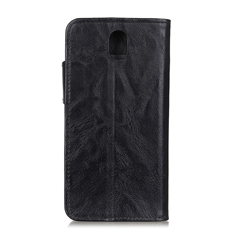 S-shape Crazy Horse Texture Leather Wallet Case for Xiaomi Redmi 8A - Black-3