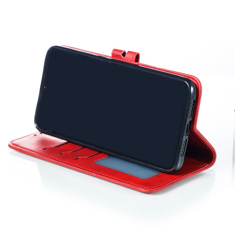 Imprinted Cat Pattern Leather Wallet Stand Casing for Xiaomi Mi CC9e / Mi A3 - Red-6