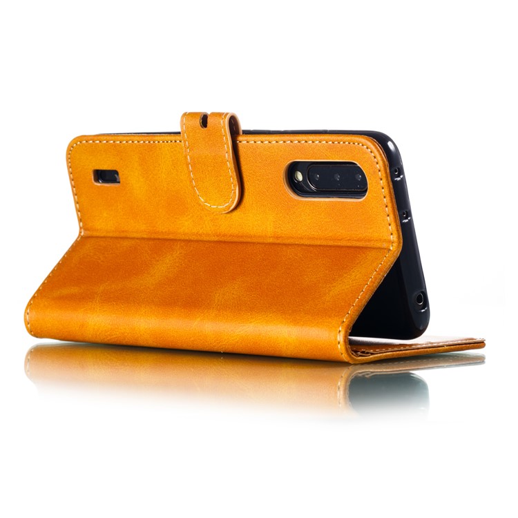 Imprinted Cat Pattern Leather Wallet Stand Casing for Xiaomi Mi CC9e / Mi A3 - Brown-5