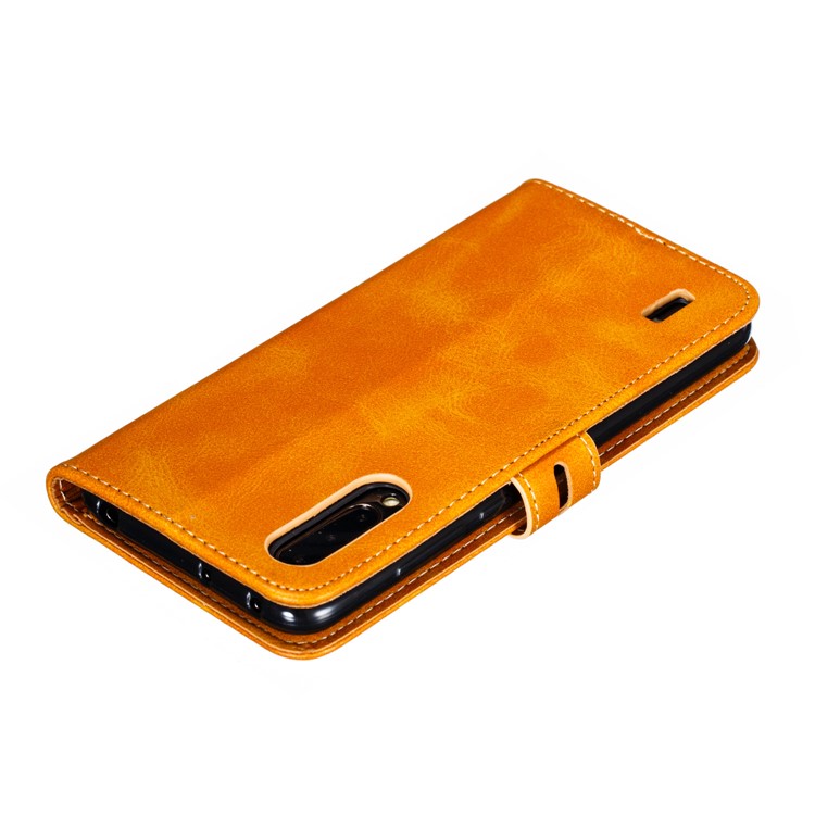 Imprinted Cat Pattern Leather Wallet Stand Casing for Xiaomi Mi CC9e / Mi A3 - Brown-8