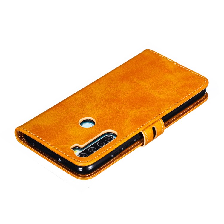 Imprinted Cat Pattern Leather Wallet Stand Case for Xiaomi Redmi Note 8 - Brown-8