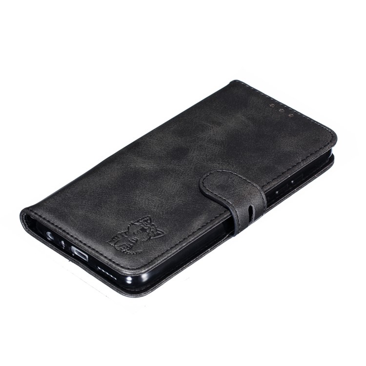 Imprinted Cat Pattern Leather Wallet Stand Case for Xiaomi Redmi Note 8 - Black-7