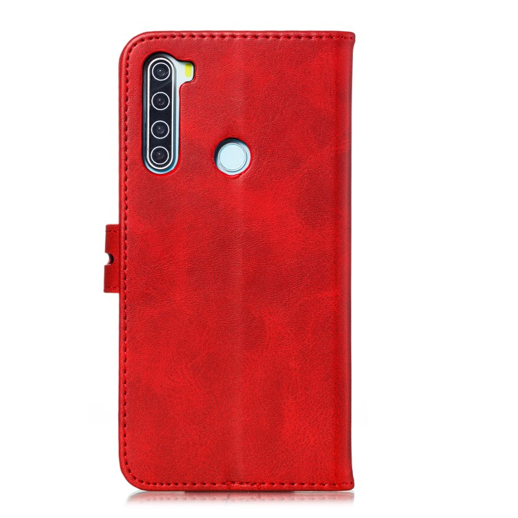 Imprinted Cat Pattern Leather Wallet Stand Case for Xiaomi Redmi Note 8 - Red-3