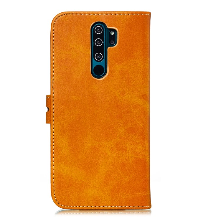 Imprinted Cat Pattern Leather Wallet Stand Case for Xiaomi Redmi Note 8 Pro - Brown-3